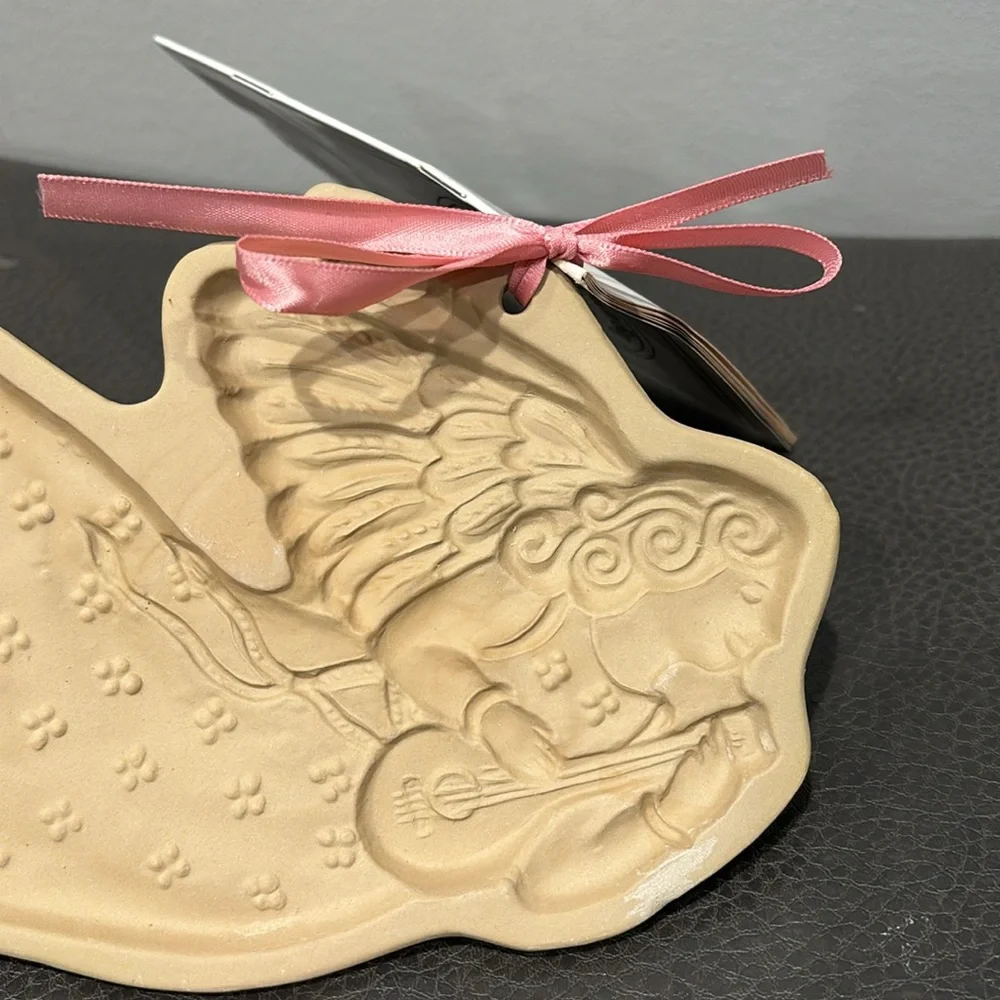 VINTAGE Brown Bag Cookie Art Cookie Mold 1986 Hill Design - Angel Playing Lute